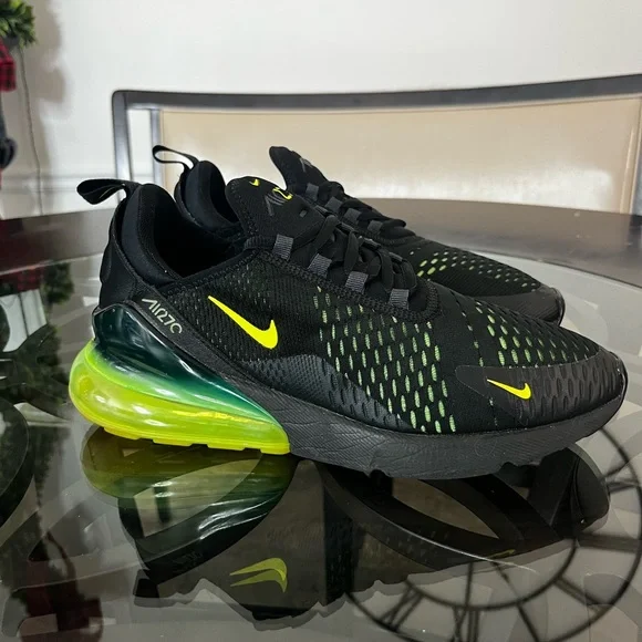 Nike Air Men's Max 270 Black Volt Oil Grey Size 10 - Picture 5 of 7
